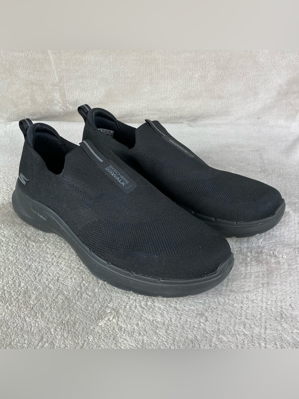 Skechers Go Walk 6 Mens Slip On Loafer Shoes Size 13 Black Knit Sneaker Stretch